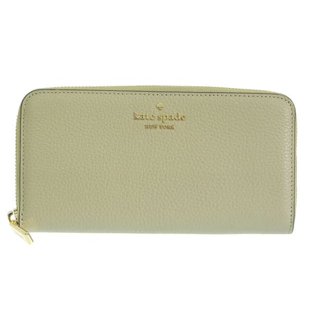 🎀ケイトスペード 財布 レディース 長財布 アウトレット レザー グリーン wallets pebbled leather large KN775 202 kate spade