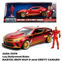 1:24 MARVEL IRON MAN & 2016 CHEVROLET CAMARO 【アイアンマン ミニカー】