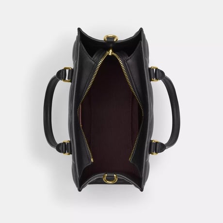 🎀COACH　マギー スモール トート バッグ・シグネチャー レザー　Y670 IMBLK