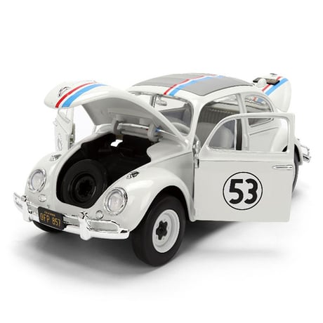 1:24 Disney The Love Bug Herbie Volkswagen Beetle w/Rack & Wheels【ラブ・バッグ】ミニカー