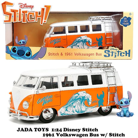 1:24 Disney Stitch 1961 Volkswagen Bus w/ Stitch【スティッチ】ミニカー