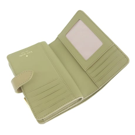 🎀ケイトスペード 財布 レディース 2つ折り 折財布 コンパクト アウトレット レザー グリーン wallets med combifld KN755 200 kate spade