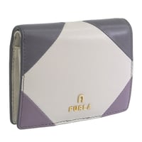 🎀フルラ  レディース 2つ折り 折財布 アウトレット レザー グレーマルチ カメリア  WP00304BX23182657S FURLA