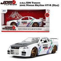 JADATOYS 1:24 JDM TUNER 2002 Nissan Skyline GT-R (R34) ミニカー
