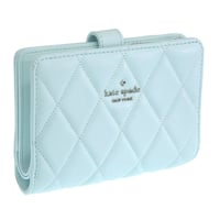 🎀ケイトスペード 財布 レディース 2つ折り 折財布 コンパクト アウトレット レザー ブルー wallets med combifld KN755 403 kate spade