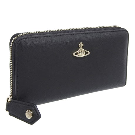 🎀ヴィヴィアンウエストウッド 財布 レディース 長財布 サフィアーノ ブラック 51050023L001NN403 VIVIENNE WESTWOOD