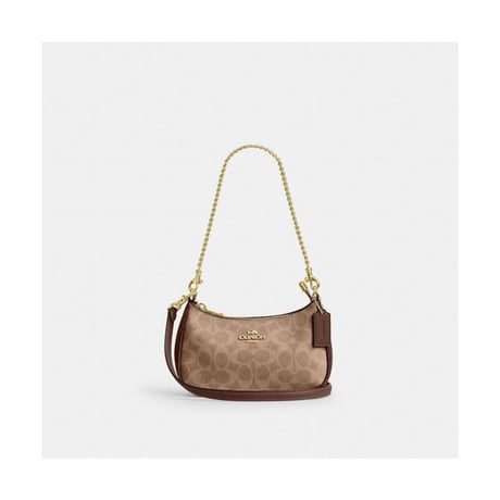 🎀COACH コーチ テリ ミニ クロスボディ バッグ・シグネチャー キャンバス　CW323 IMXHE