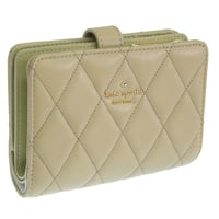 🎀ケイトスペード 財布 レディース 2つ折り 折財布 コンパクト アウトレット レザー グリーン wallets med combifld KN755 200 kate spade