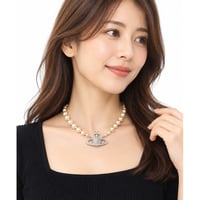 🎀ヴィヴィアンウエストウッド アクセサリー レディース ネックレス ペンダント プラチナム ONE ROW PEARL BAS RELIEF 6301010602P104
