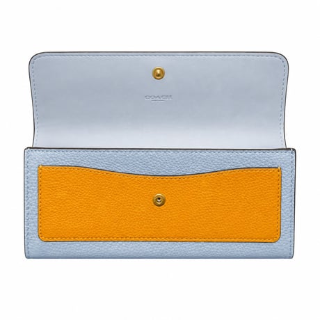 🎀コーチ COACH　ミラ ロング フラップ ウォレット・カラーブロック　CAO18 B4XUK