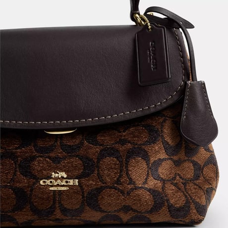 🎀COACH　コーチ　エモリー トップ ハンドル バッグ・シグネチャー シェニール　CDB08 IMA7U
