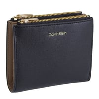 🎀カルバンクライン レディース 2つ折り 折財布 コンパクト アウトレット ブラック FOIL LOGO DBL ZIP CARDCASE 4F1135G 002 CALVIN KLEIN