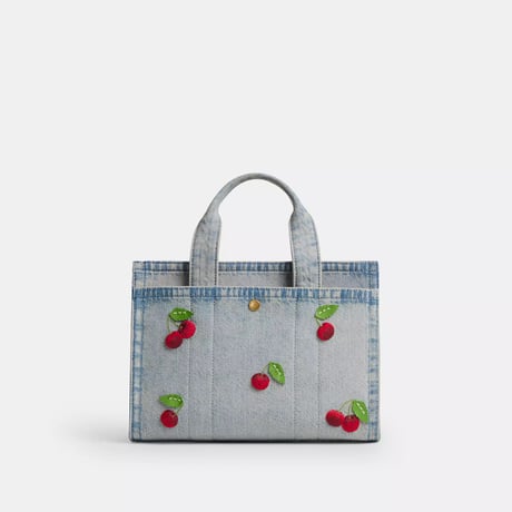 🎀COACH コーチ カーゴトートバッグ26・チェリーエンブロイダリー CDZ31 B4/EI