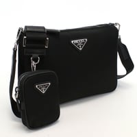 ✨プラダ PRADA 斜め掛け ショルダーバッグ ブランド トライアングルロゴ2VH113　2DMH V XOP　F0002NERO ブラック