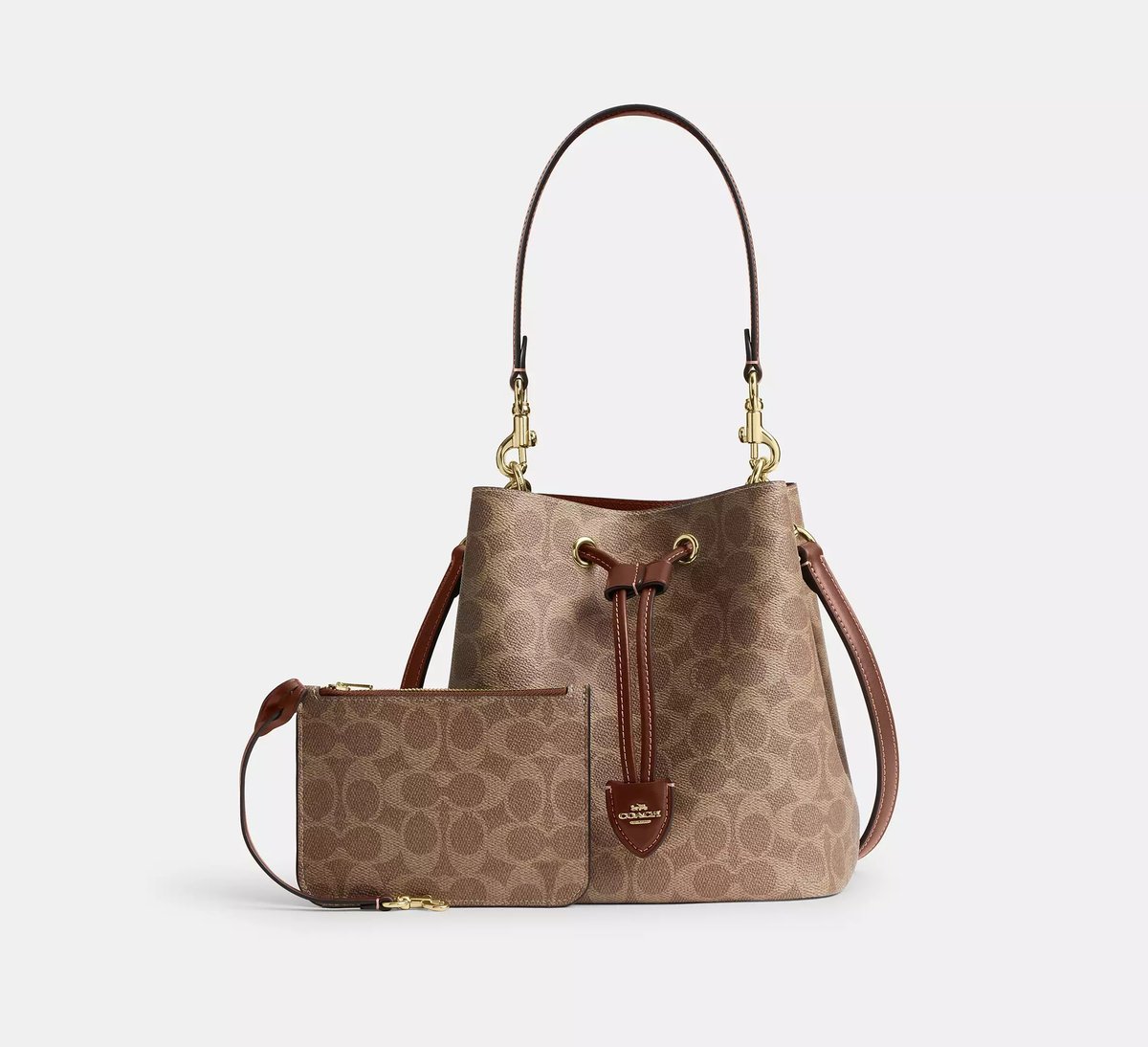 🎀COACH コーチ ローアン バケット バッグ・シグネチャー キャンバス