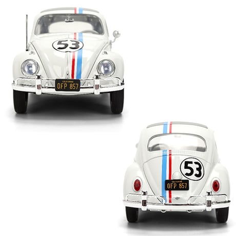 1:24 Disney The Love Bug Herbie Volkswagen Beetle w/Rack & Wheels【ラブ・バッグ】ミニカー