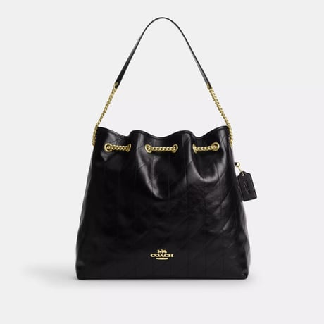 🎀COACH　コーチ　エヴリン ラージ ショルダー バッグ・キルティング　CCZ81 IMBLK