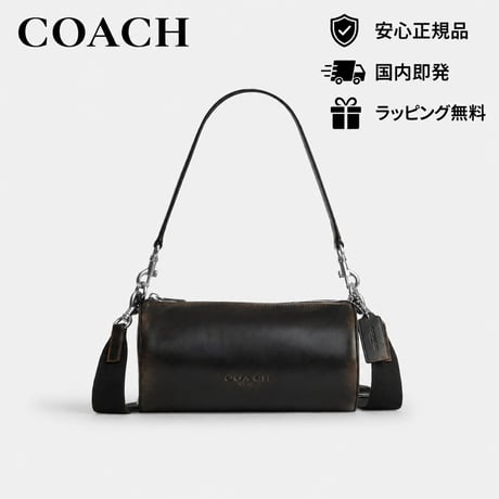 🎀COACH　コーチ　アンドレ バレル バッグ 24・ラブド レザー　CET87 SVPMZ