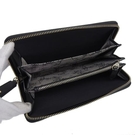 🎀ヴィヴィアンウエストウッド 財布 レディース 長財布 サフィアーノ ブラック 51050023L001NN403 VIVIENNE WESTWOOD
