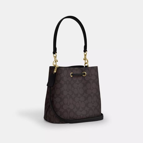 🎀コーチ COACH　ローアン バケット バッグ・シグネチャー キャンバス　 CBH07 IMXAQ