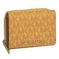 🎀マイケルコース レディース 3つ折り 折財布 ミニ財布 アウトレット PVC イエロー JET SET TRAVEL 35S4GTVZ5B 469 MICHAEL KORS