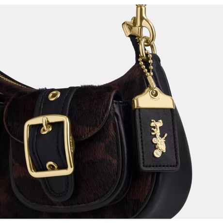 🎀COACH　コーチ　アシュトン バッグ・ヘアカーフ・レオパード プリント　CFO79 IMYDV