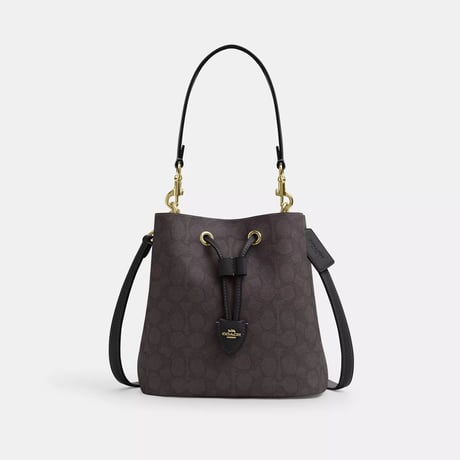 🎀コーチ COACH　ローアン バケット バッグ・シグネチャー キャンバス　 CBH07 IMXAQ