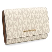 🎀MICHAEL KORS マイケルコース 三つ折り財布 小銭入付き MKシグネチャー 32S5GYTP1B 149 BRYANT レディース アイボリー