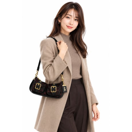 🎀COACH　コーチ　アシュトン バッグ・ヘアカーフ・レオパード プリント　CFO79 IMYDV