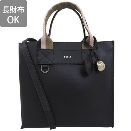 🎀フルラ バッグ メンズ レディース ショルダーバッグ 2way 斜めがけ レザー ブラック FURLA DIVIDE IT S TOTE WB02038BX4467TON00