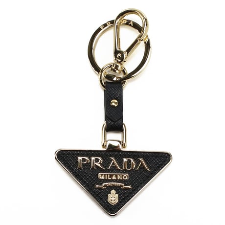 🎀PRADA プラダ サフィアーノレザー キーリング 1PP128 053 F0002 NERO ブラック