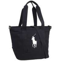 ✨ラルフローレン バッグ メンズ レディース 2WAY トートバッグ コットン ブラック 9AR023-GAZ RALPH LAUREN A4対応