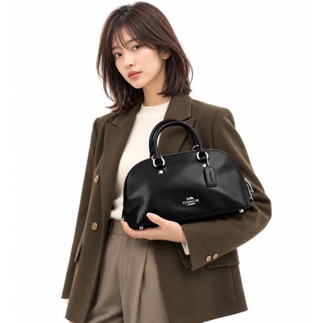 🎀COACH　コーチ　ララ サッチェル バッグ CDV19 SV/BK
