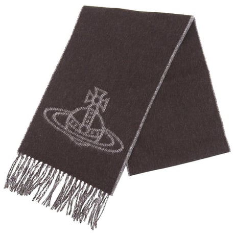 🎀ヴィヴィアンウエストウッド マフラー レディース ウール ブラウン SINGLE ORB DOUBLE FA 81030006W00ZHD401 VIVIENNE WESTWOOD