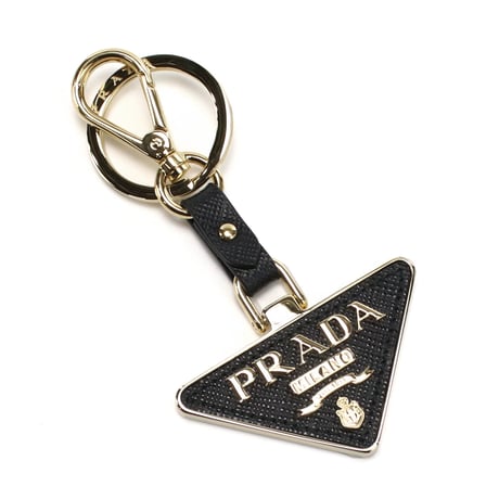 🎀PRADA プラダ サフィアーノレザー キーリング 1PP128 053 F0002 NERO ブラック