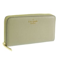 🎀ケイトスペード 財布 レディース 長財布 アウトレット レザー グリーン wallets pebbled leather large KN775 202 kate spade