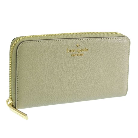 🎀ケイトスペード 財布 レディース 長財布 アウトレット レザー グリーン wallets pebbled leather large KN775 202 kate spade