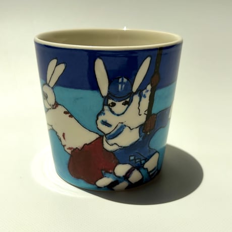 ARABIA Heljä Liukko-Sundström　バニーマグ ウサギ Sporty Bunnies