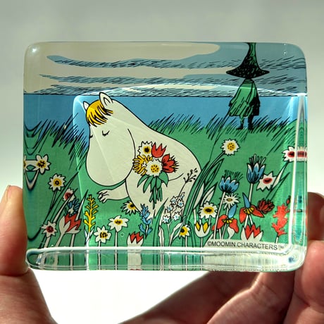 Iittala イッタラ ムーミン ガラスカード  "Snorkmaiden and the Midsummer Flowers"