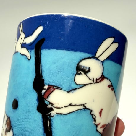 ARABIA Heljä Liukko-Sundström　バニーマグ ウサギ Sporty Bunnies