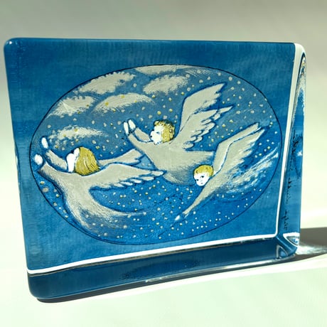iittala Heljä Liukko-Sundström 天使 ガラスカード 大サイズ ヘルヤ・リウッコ・スンドストロム