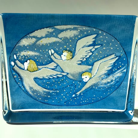 iittala Heljä Liukko-Sundström 天使 ガラスカード 大サイズ ヘルヤ・リウッコ・スンドストロム