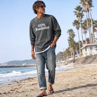 受注生産【100％ Footballer】長袖Tシャツ（Vintage）FADE GRAY