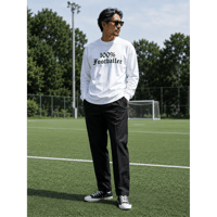 受注生産【100％ Footballer】長袖Tシャツ（Masterpiece）WHITE