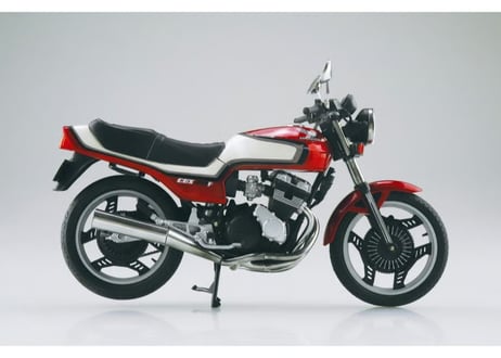 アオシマ 1/12 完成品バイク Honda CBX400F キャンディアラモアナレッド/パールシェルホワイト