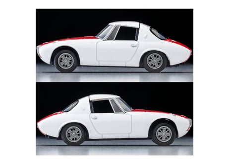 トミーテック 1/64 TLV-215a トヨタ スポーツ800 カスタムカラー仕様（白／赤）65年式
