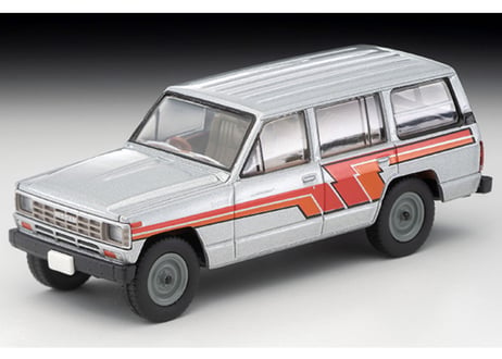 トミーテック 1/64 TLV-N109d ニッサン サファリ エクストラバンDX(銀/ストライプ)85年式