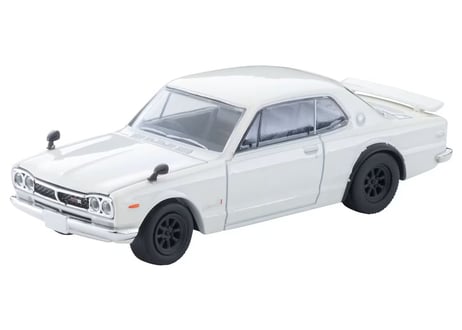 トミーテック 1/64 TLV-N380a 日産 スカイライン ハードトップ 2000GT-R RSワタナベホイール装着車（白）72年式