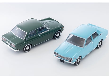 トミーテック 1/64 TLV-219a ダットサン ブルーバード 2ドアセダン 1400スタンダード（緑）70年式