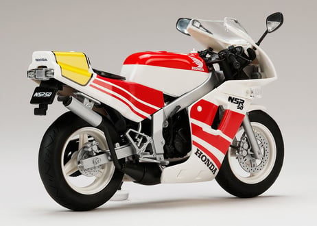 ホビージャパンHJMバイク No.1　1/12 Honda NSR50 '89 ロスホワイト×ファイティングレッド